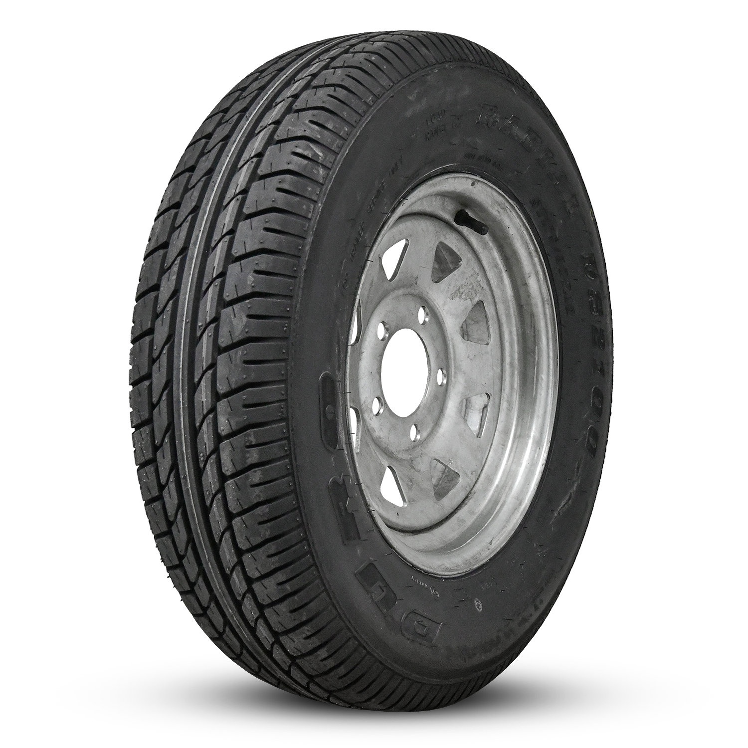 HD Trailer ReadyMount HD Gal Wheels Galvanized 13"x4.5" 5x114.3mm w/ Duro DS2100 Tires