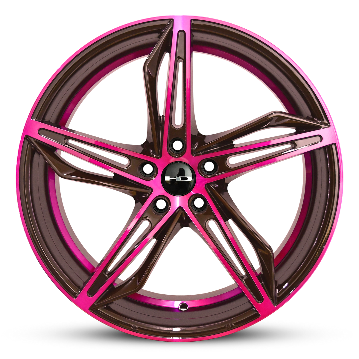 HD Wheels Fly Cutter 18x8 +35 5x114.3mm 73.1mm Gloss Pink Chocolate