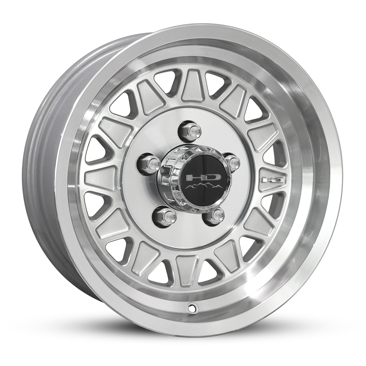 HD Trailer HDT Cast 15x6 +0 5x114.3mm 83mm Gloss Silver/Machined Face
