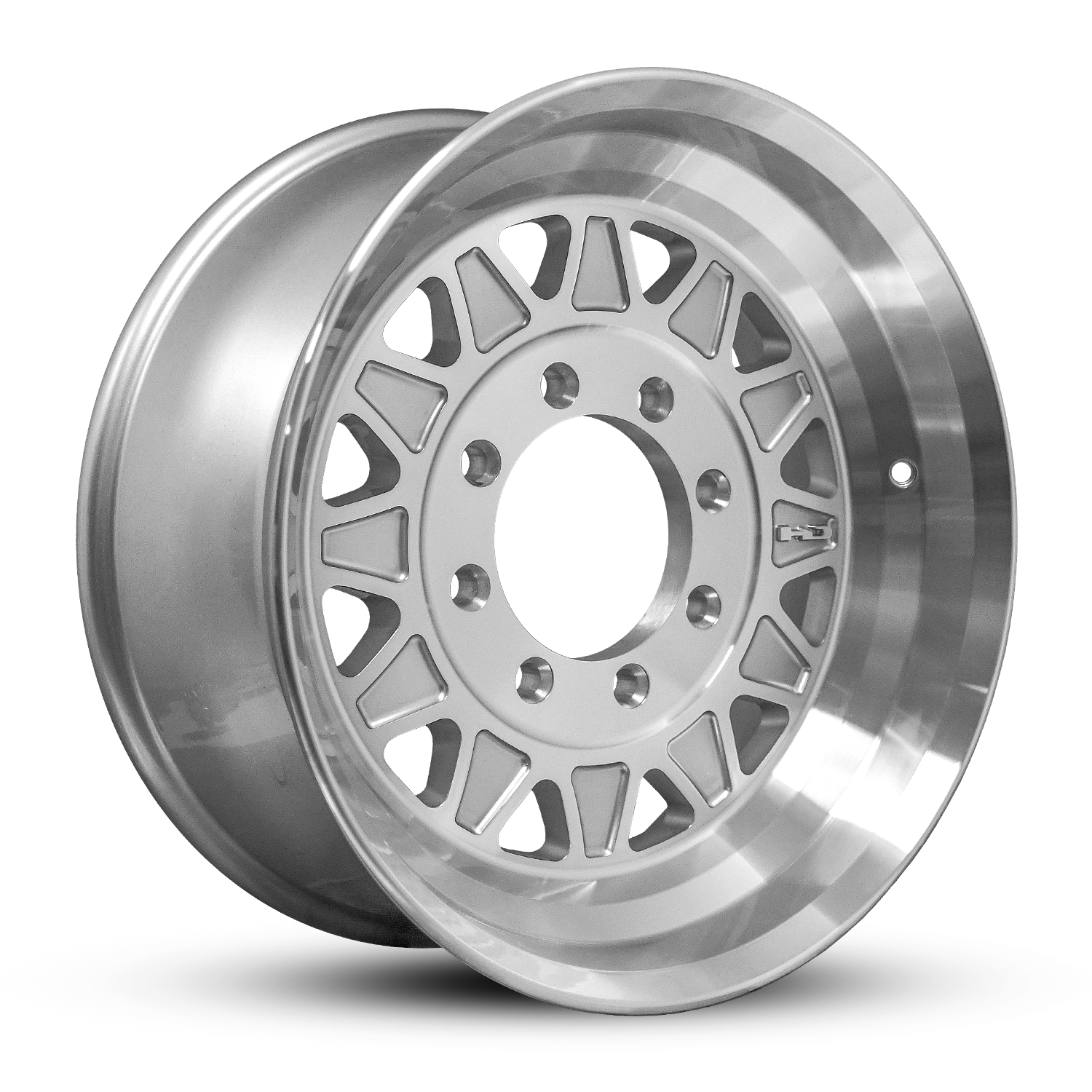HD Trailer HDT 17x7.5 +0 8x165mm 121.2mm Hub Centric Gloss Silver Machined Face on Radial Trailer Tire 235/75R17.5 18ply