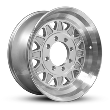 Load image into Gallery viewer, HD Trailer HDT 17x7.5 +0 8x165mm 121.2mm Hub Centric Gloss Silver Machined Face on Radial Trailer Tire 235/75R17.5 18ply