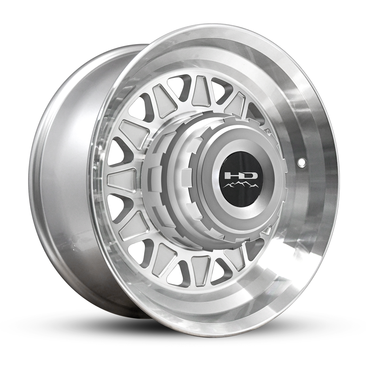 HD Trailer HDT Forged 17.5x6.75 +0 8x165mm 121.2mm Gloss Silver/Machined Face - CAP NOT INCLUDED