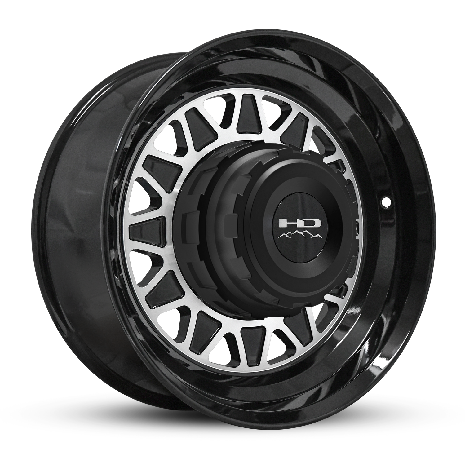 HD Trailer HDT Forged 17.5x6.75 +0 8x165mm 121.2mm Gloss Black/Machined Face - CAP NOT INCLUDED
