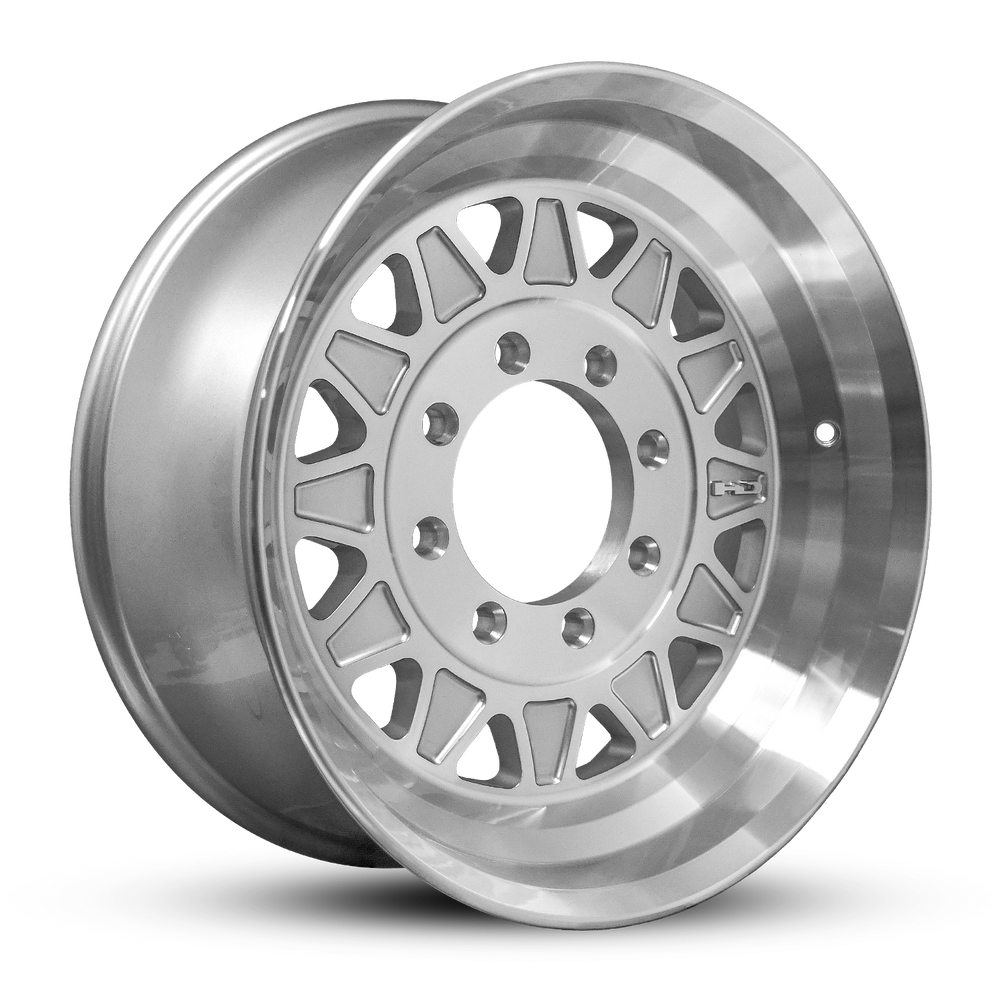 HD Trailer HDT Forged 17.5x6.75 +0 8x165mm 121.2mm Gloss Silver/Machin
