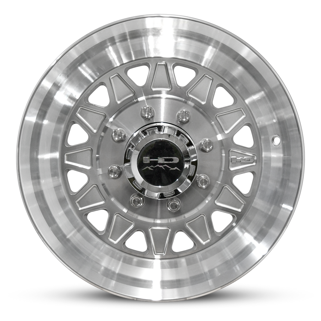 Hpd Rims HD Trailer HDT 17.5x6.75 +0 8x165mm 128.6mm Gloss Silver/Machined Face ...