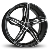HD Wheels Fly Cutter 20x8.5 +35 5x114.3mm 73.1mm Gloss Black/Machined Face