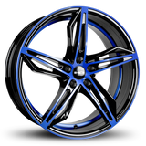 HD Wheels Fly Cutter 18x8 +35 5x114.3mm 73.1mm Gloss Blue&BK/Machined Face
