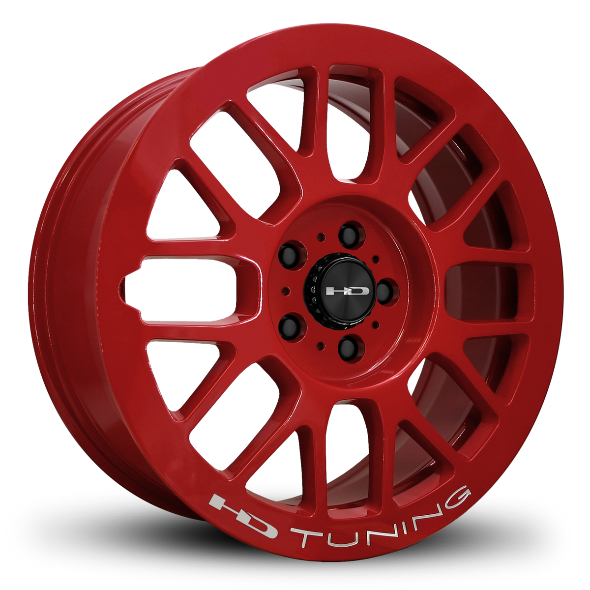 Hd Rims Logo HD Wheels Gear 18x7.5 +35 5x114.3mm 73.1mm Gloss Red