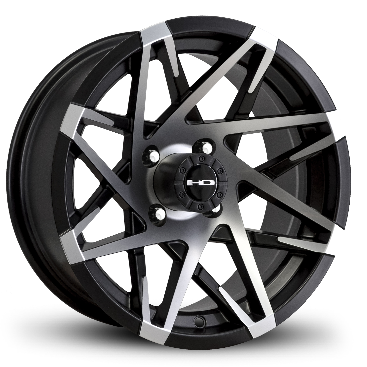 HD Golf Canyon 12x7 -14 4x101.6mm 68.2mm Satin Black/Machined Face