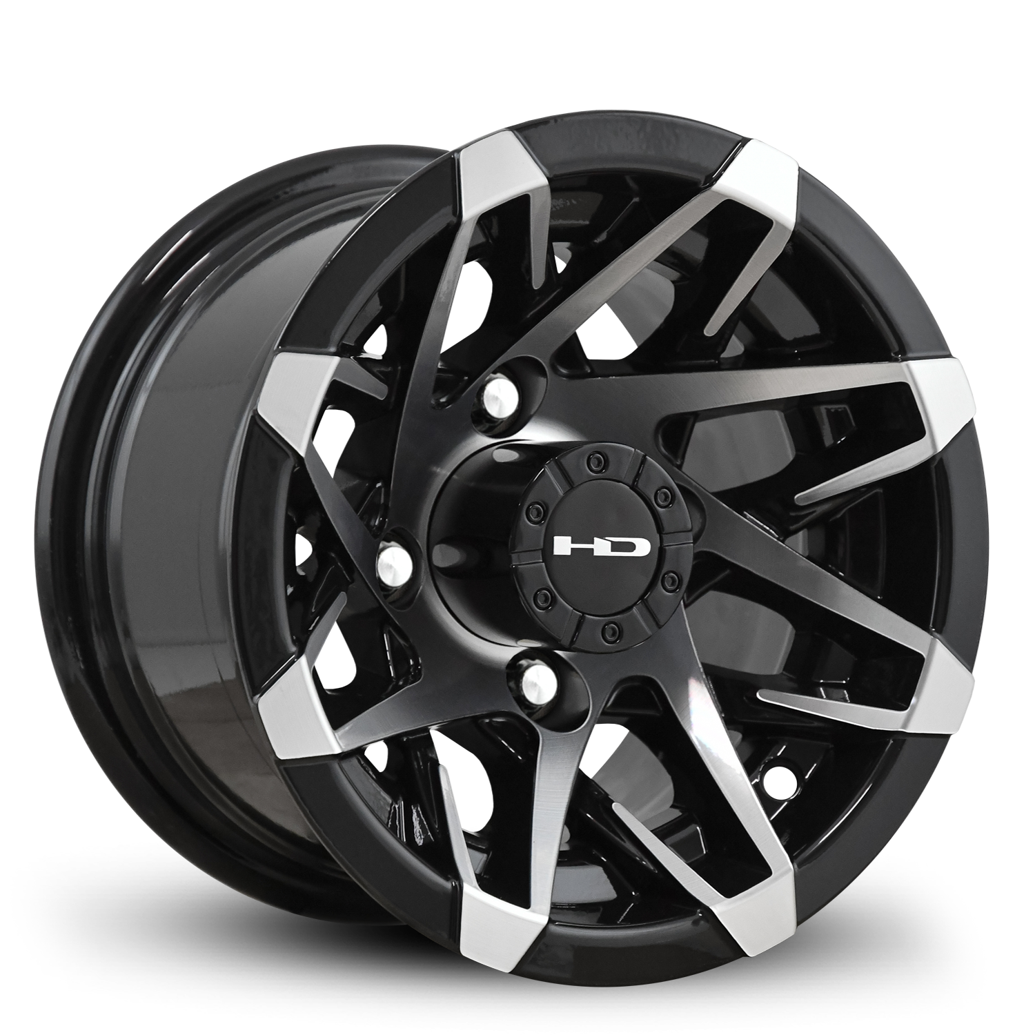 HD Golf Canyon 10x7 -14 4x101.6mm 68.2mm Gloss Black/Machined Face