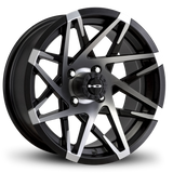 HD Golf Canyon 12x7 -14 4x101.6mm 68.2mm Satin Black/Machined Face