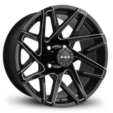 HD Golf Canyon 14x7 -14 4x101.6mm 68.2mm Gloss Black/Milled Edge