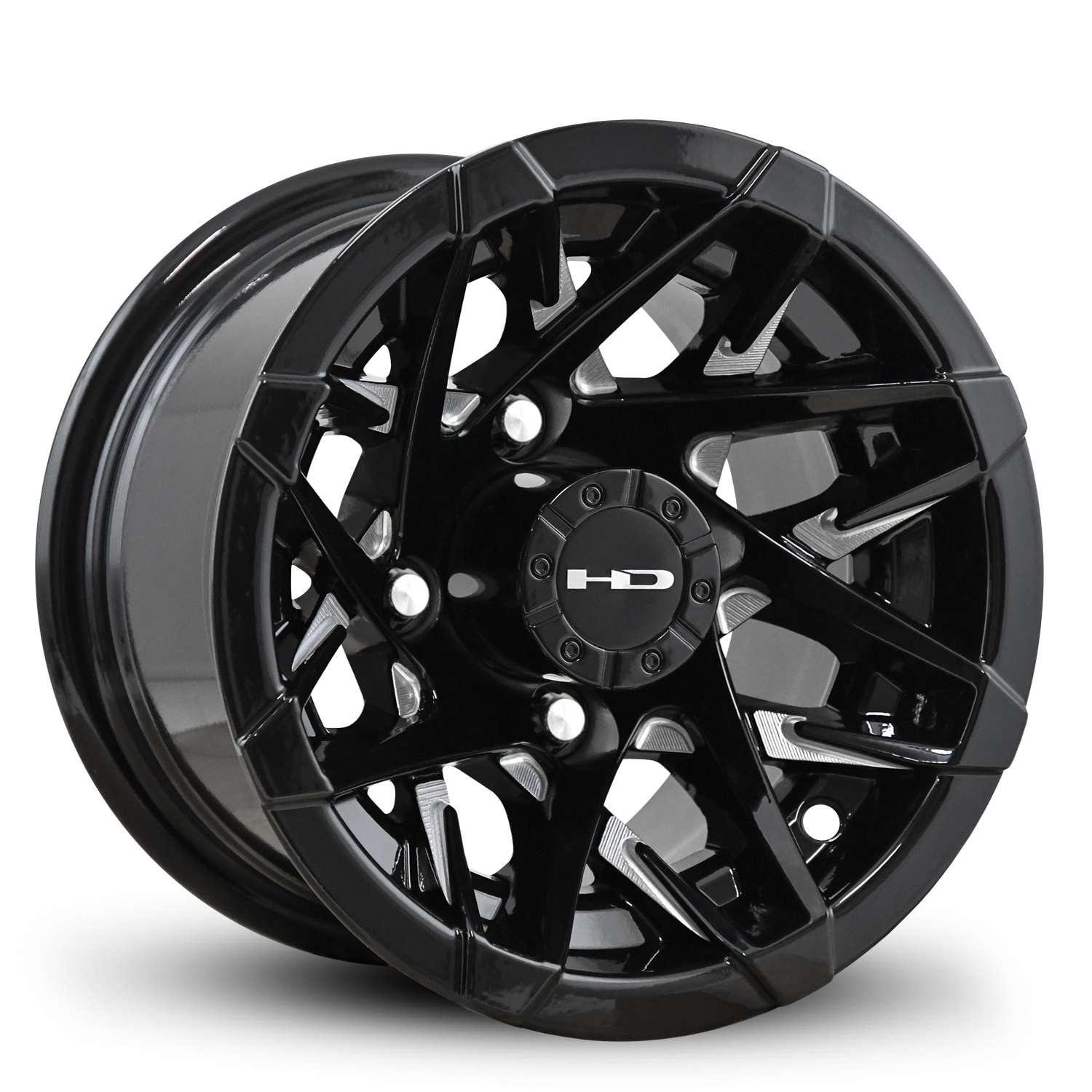 HD Golf Canyon 10x7 -14 4x101.6mm 68.2mm Gloss Black/Milled Face