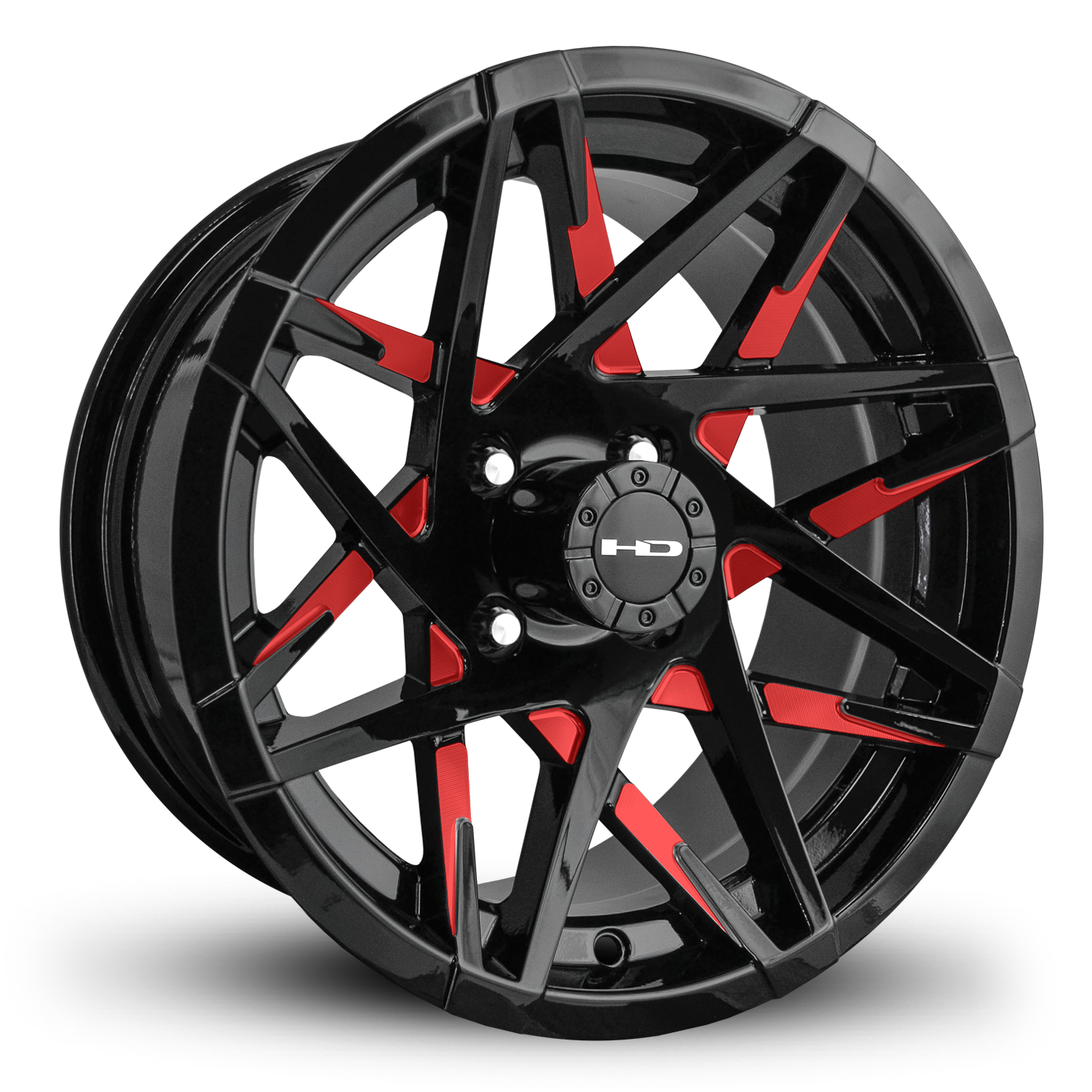 HD Golf Canyon 14x7 -14 4x101.6mm 68.2mm Gloss Red&BK/Milled Face