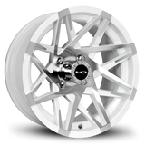 HD Golf Canyon 12x7 -14 4x101.6mm 68.2mm Gloss White/Machined Face