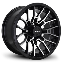 Load image into Gallery viewer, HD Golf RTC 12x7 -14 4x101.6mm 68.2mm Gloss Black/Machined Face