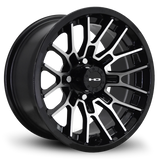 HD Golf RTC 14x7 -14 4x101.6mm 68.2mm Gloss Gun Metal/Machined Face