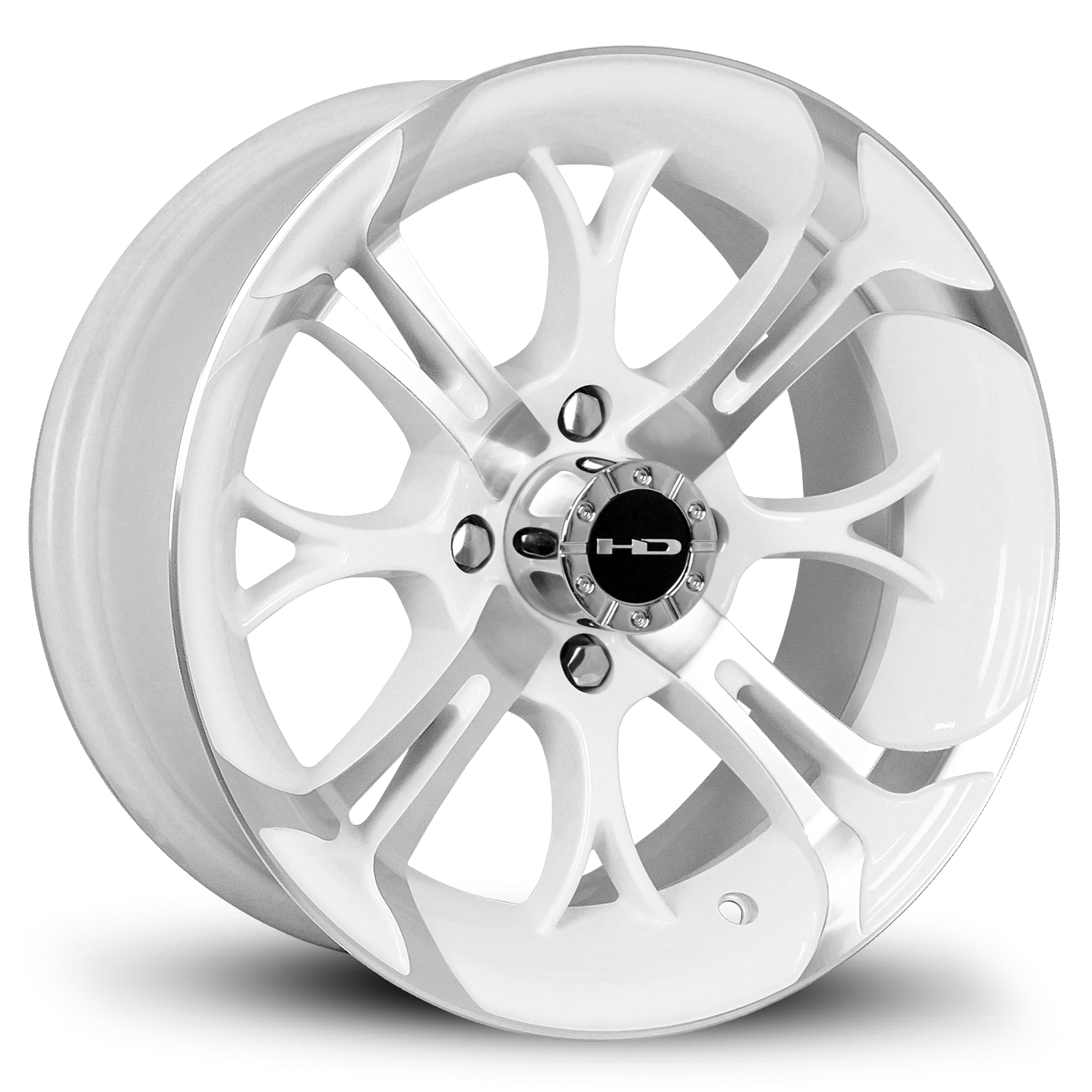 HD Golf Spinout 14x7 -10 4x101.6mm 68.2mm Gloss White/Machined Face