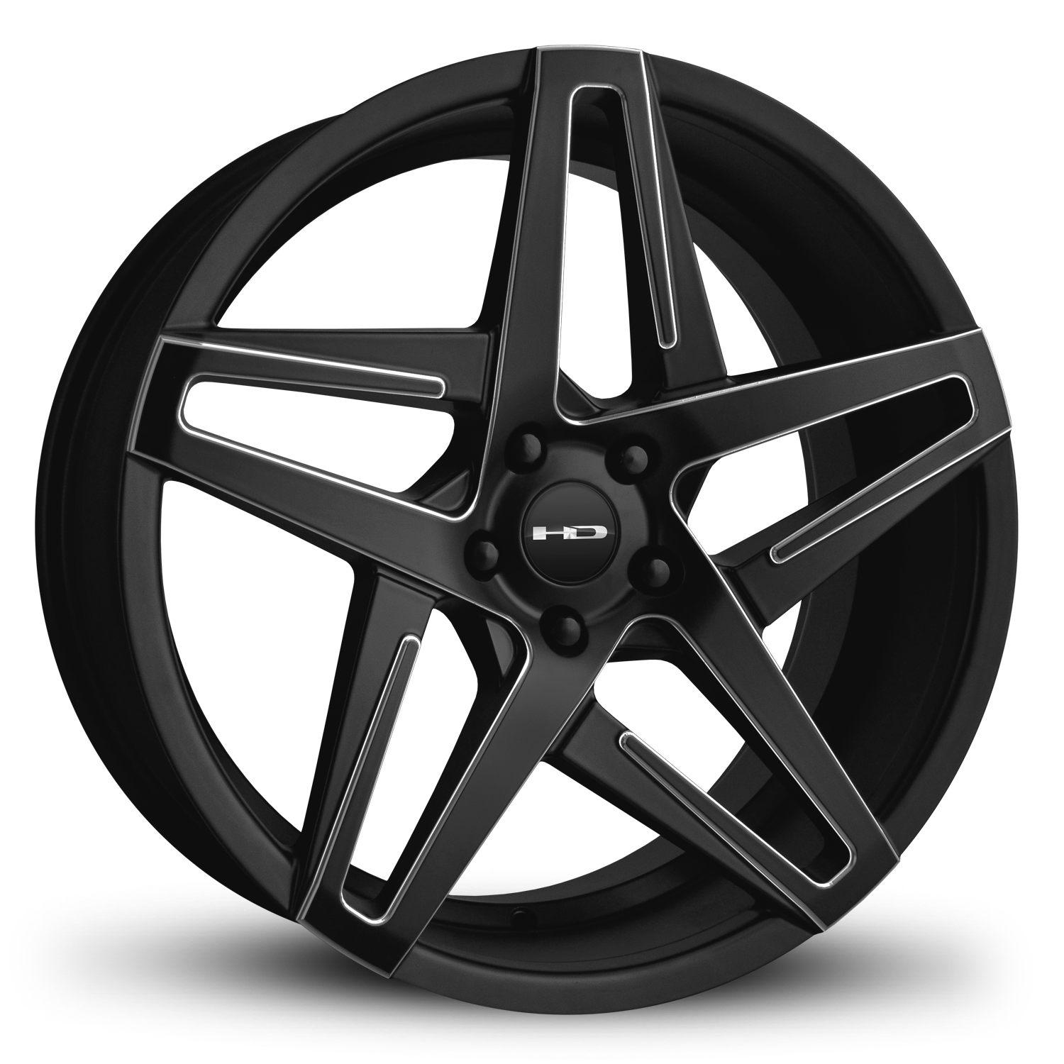 HD Wheels Hairpin 20x8.5 +35 5x114.3mm 73.1mm Satin Black/Milled Edge