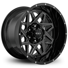 Load image into Gallery viewer, HD Offroad Caliber 20x12 -50 6x135/6x139.7mm 106.2mm Gloss Black/Milled Edge