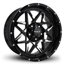 Load image into Gallery viewer, HD Offroad Caliber 20x9 +0 5x139.7/5x150mm 106.2mm Gloss Black/Milled Face