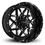 HD Offroad Caliber 20x10 -40 8x170mm 125mm Gloss Black/Milled Face
