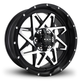 HD Offroad Caliber 20x9 -10 6x135/6x139.7mm 106.2mm Satin Black/Machined Face