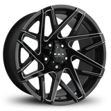 HD Offroad Canyon 20x10 -25 5x127/5x139.7mm 78.1mm Gloss Black/Milled Edge