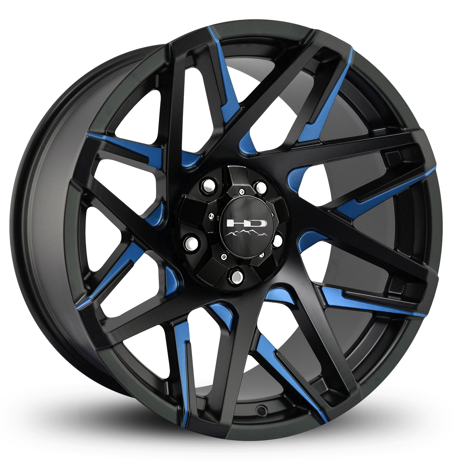 HD Offroad Canyon 20x10 -25 5x127/5x139.7mm 78.1mm Satin Blue&BK/Milled Face