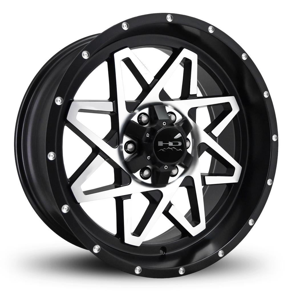 HD Offroad Gridlock 20x9 -10 6x135/6x139.7mm 106.2mm Satin Black/Machined Face