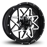HD Offroad Gridlock 20x9 -10 6x135/6x139.7mm 106.2mm Satin Black/Machined Face
