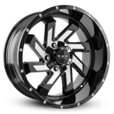 HD Offroad Saw 20x10 -25 5x127/5x139.7mm 78.1mm Gloss Black/Milled Face