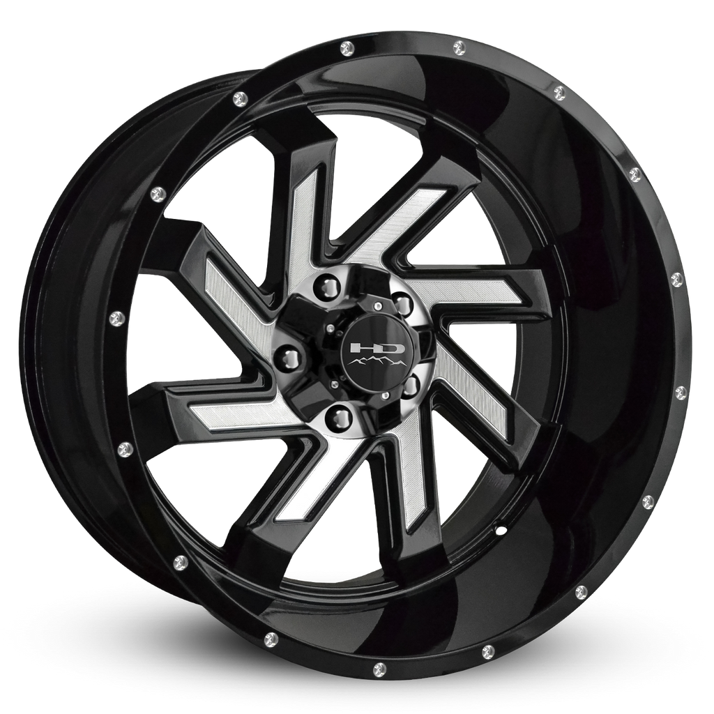HD Offroad Saw 22x12 -44 5x127/5x139.7mm 78.1mm Gloss Black/Milled Face