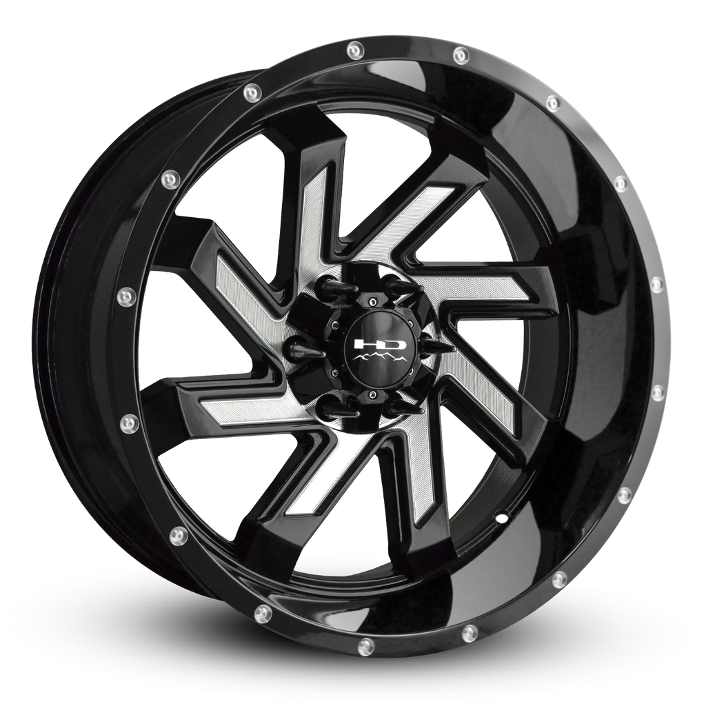 HD Offroad Saw 20x10 -25 6x135/6x139.7mm 106.2mm Satin Black/Milled Face
