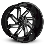 HD Offroad Saw 22x12 -44 8x180mm 124.1mm Gloss Black/Milled Face