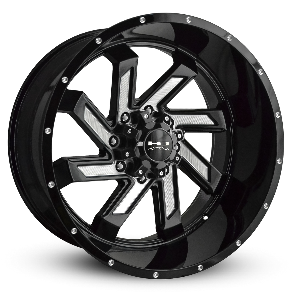 HD Offroad Saw 22x12 -44 8x170mm 125.1mm Gloss Black/Milled Face