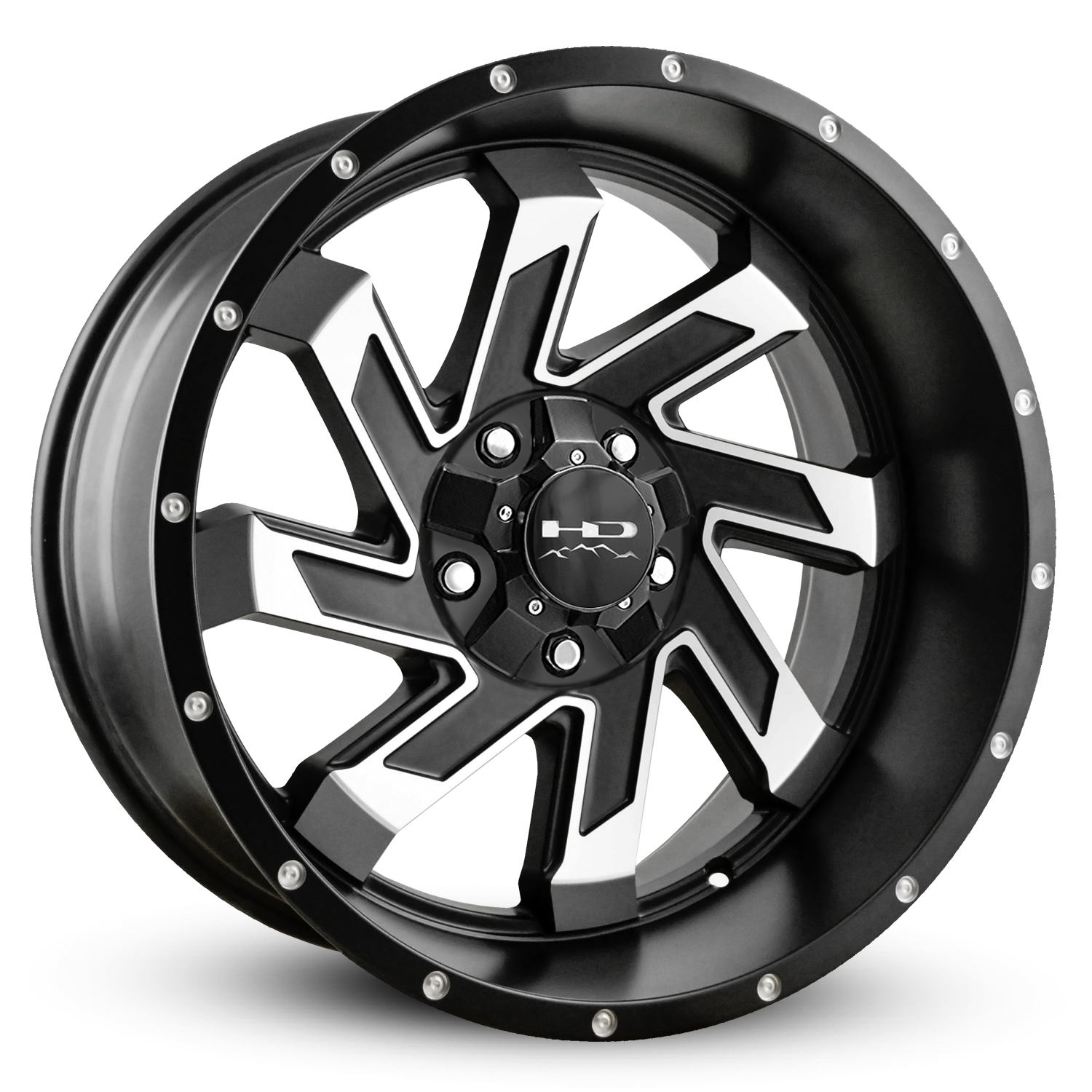 HD Offroad Saw 20x10 -25 5x127/5x139.7mm 78.1mm Satin Black/Machined Face