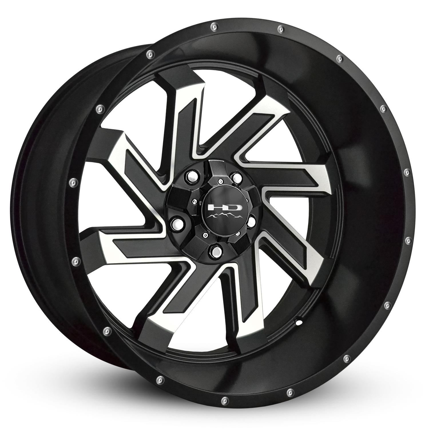 HD Offroad Saw 22x12 -44 5x127/5x139.7mm 78.1mm Satin Black/Machined Face
