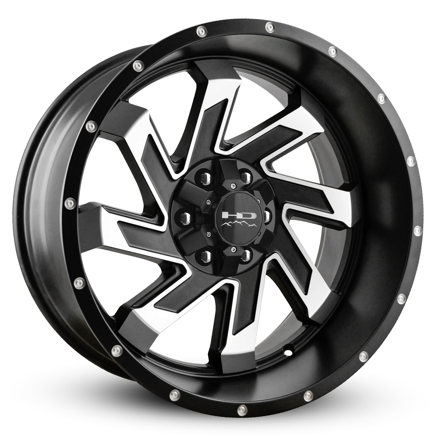 HD Offroad Saw 20x10 -25 6x135/6x139.7mm 106.2mm Satin Black/Machined Face