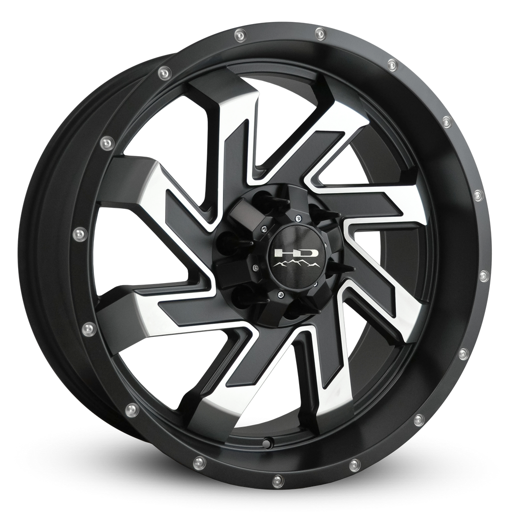 HD Offroad Saw 20x9 +0 6x135/6x139.7mm 106.2mm Satin Black/Machined Face