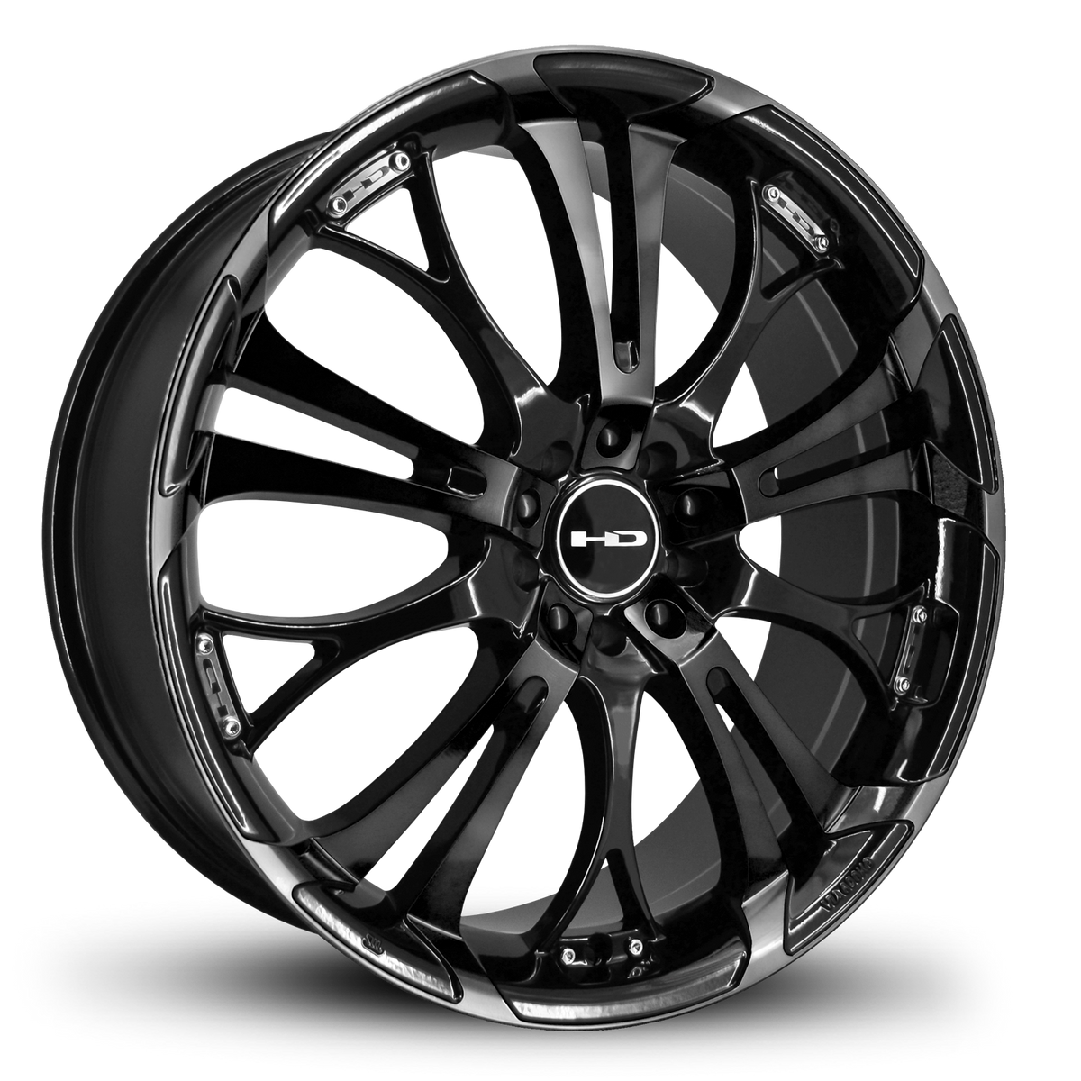 HD Wheels Spinout 18x7.5 +35 5x120/5x114.3mm 74.1mm Gloss Black