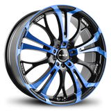 HD Wheels Spinout 17x7 +40 5x100/5x114.3mm 73.1mm Gloss Blue/Machined Face