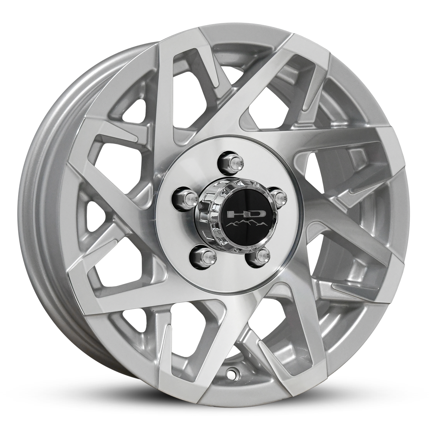HD Trailer Canyon 15x6 +0 5x114.3mm 83mm Gloss Silver/Machined Face
