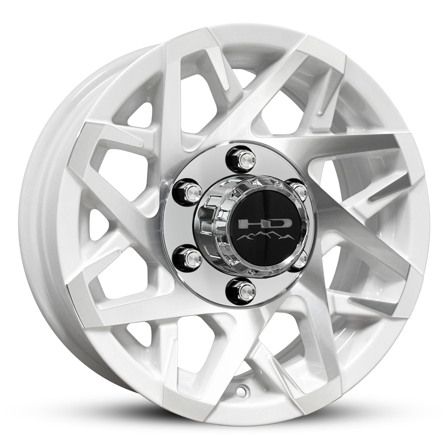 HD Trailer Canyon 15x6 +0 6x139.7mm 108mm Gloss White/Machined Face