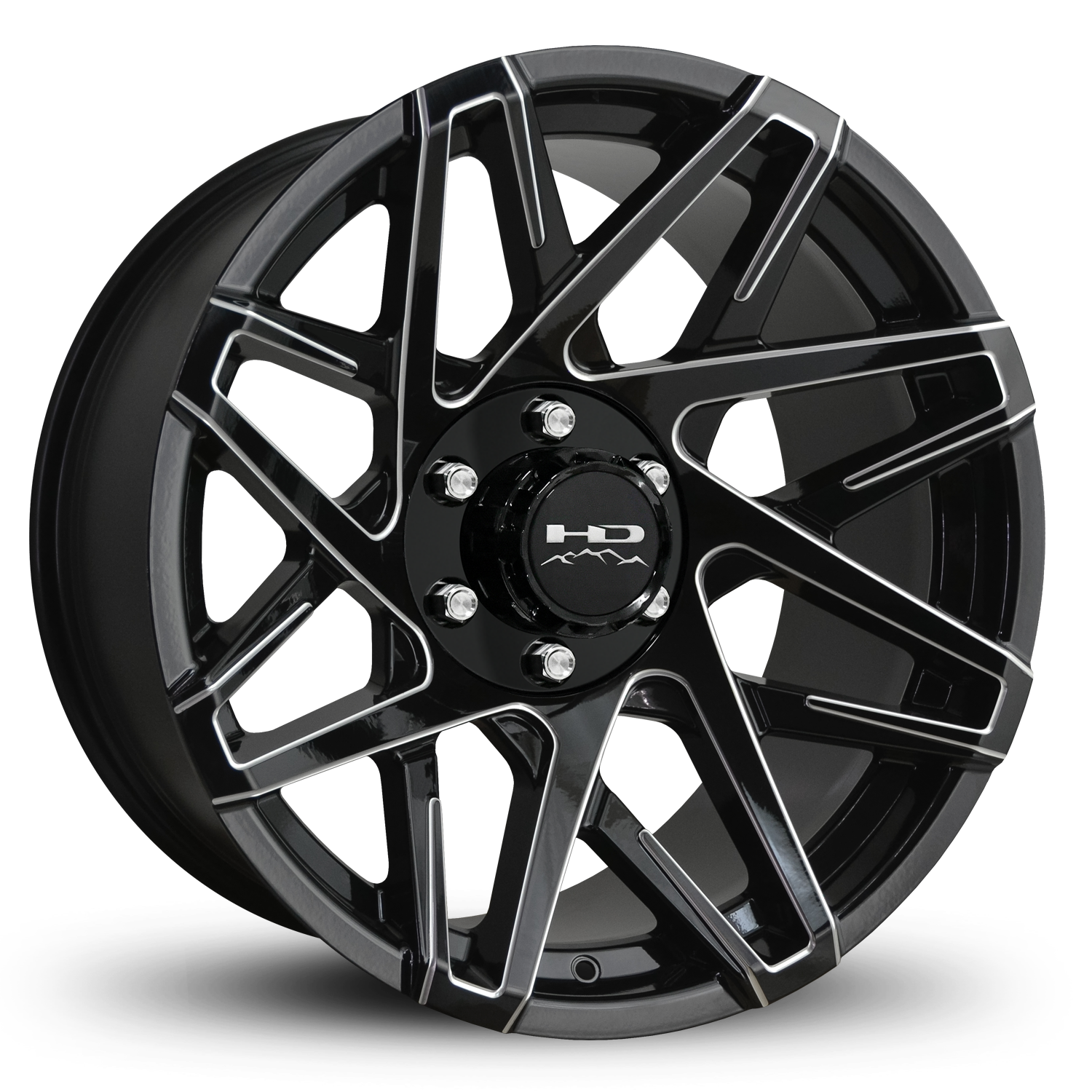 HD Trailer Canyon 20x9 +0 6x139.7mm 108mm Gloss Black Milled Edge