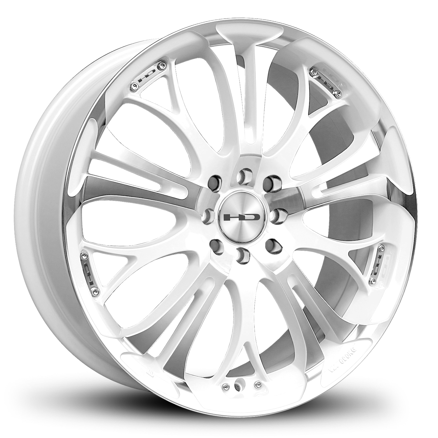 HD Wheels Spinout 17x7 +40 4x100/4x114.3mm 73.1mm Gloss White/Machined Face