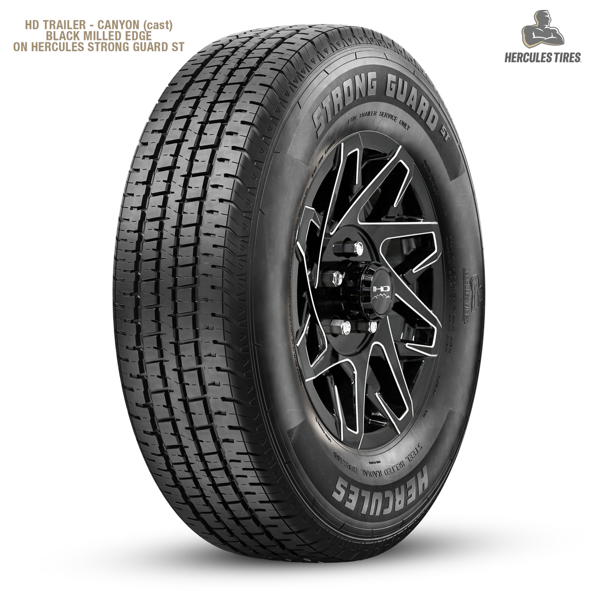 HD Trailer Canyon 15x6 +0 6x139.7mm 108mm Gloss Black/Milled Edge