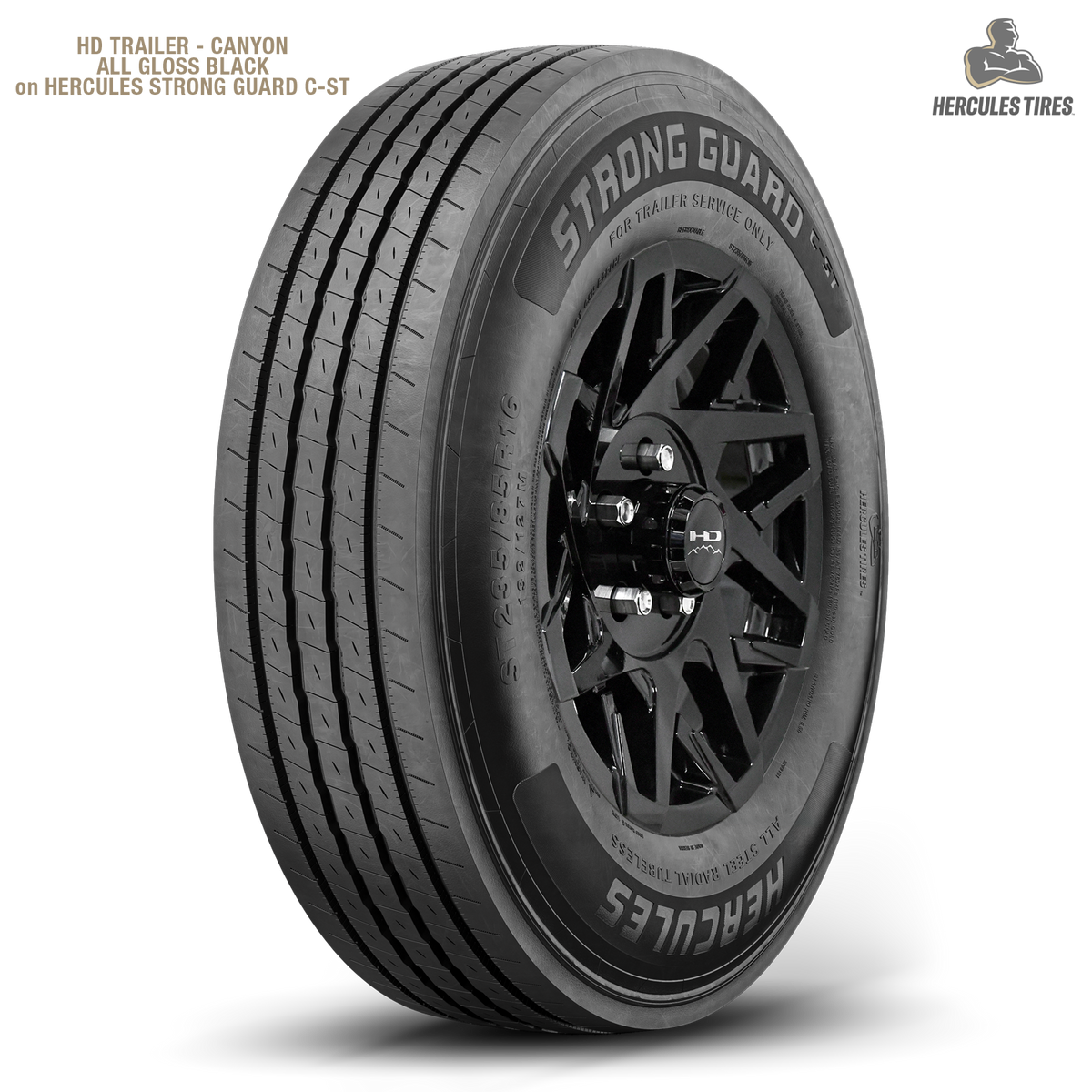 HD Trailer Canyon 16x6 +0 8x165mm 128.6mm Gloss Black