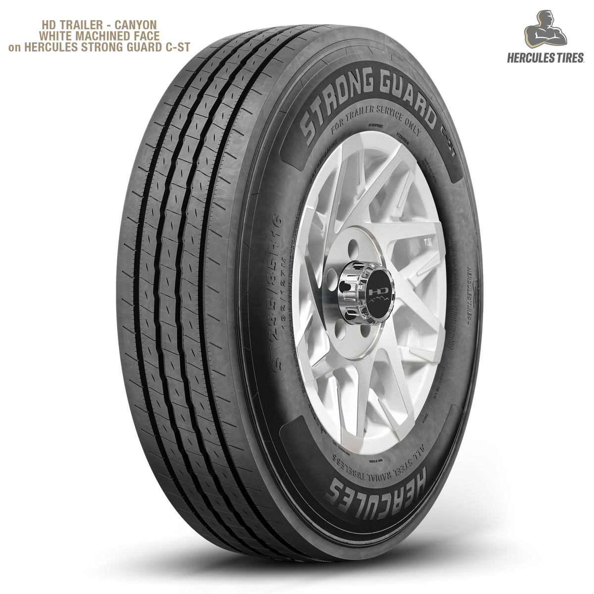 HD Trailer Canyon 16x6 +0 8x165mm 128.6mm Gloss White/Machined Face