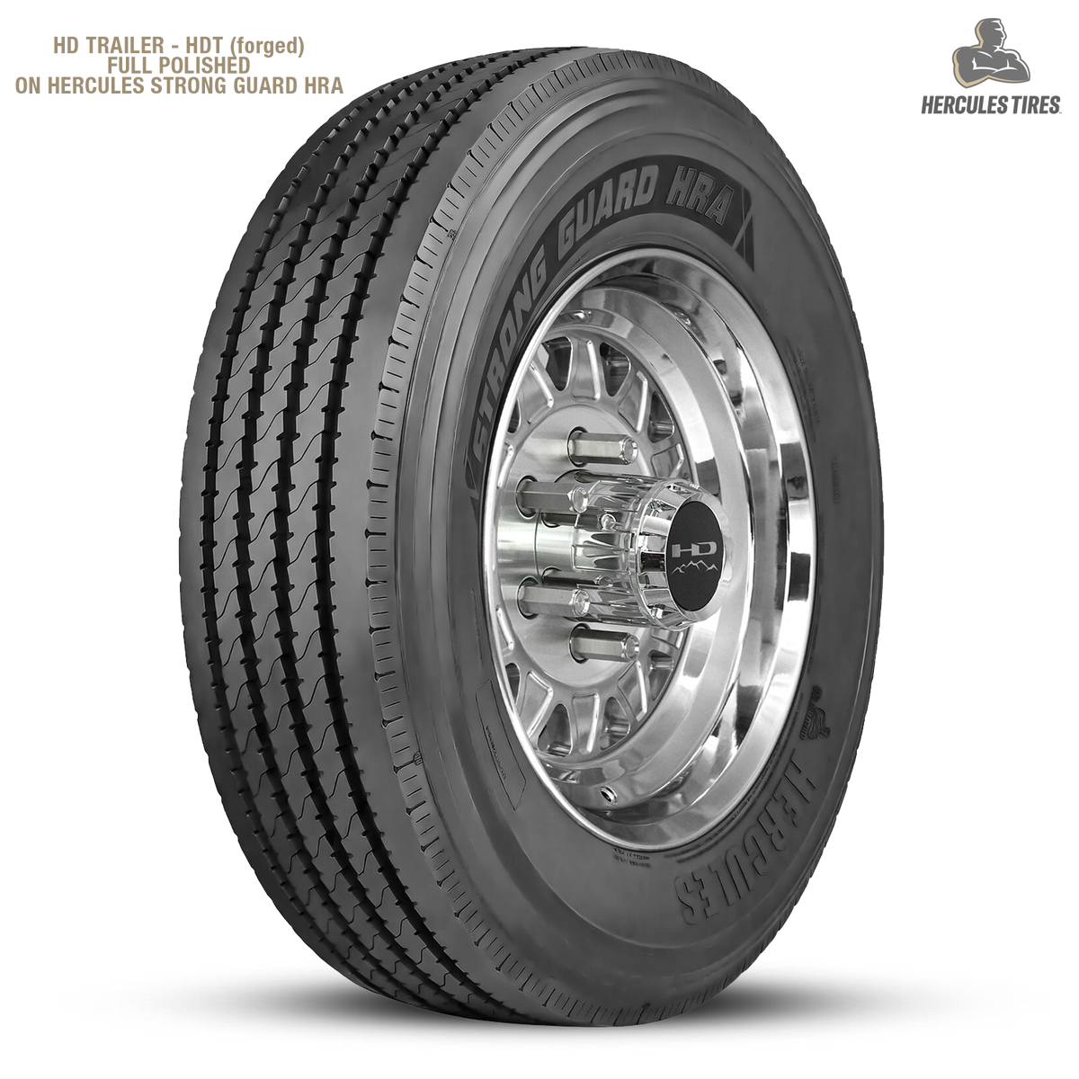 HD Trailer HDT Forged 17.5x6.75 +0 8x165mm 121.2mm Full Polish - Hub Centric - CAP NOT INCLUDED